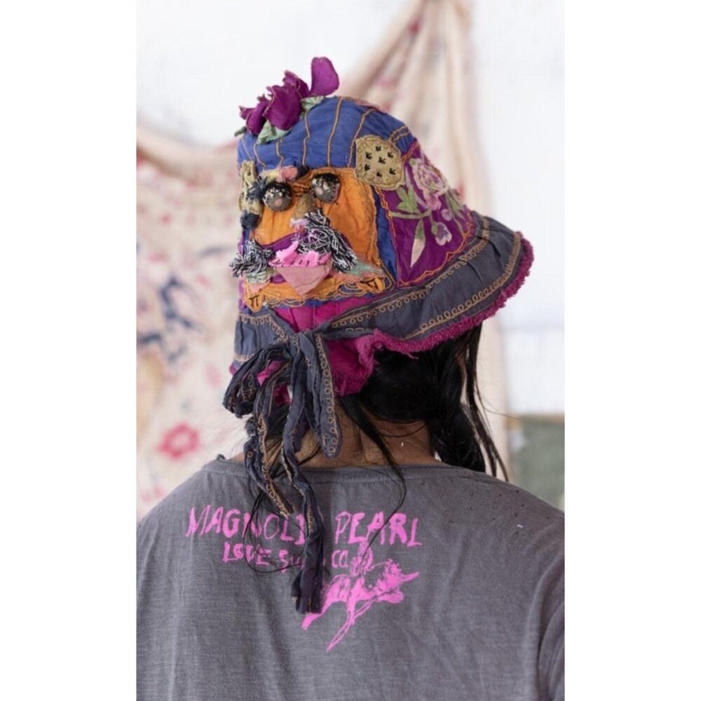 NEW Magnolia Pearl Applique Parnassus Hat Cotton/Silk